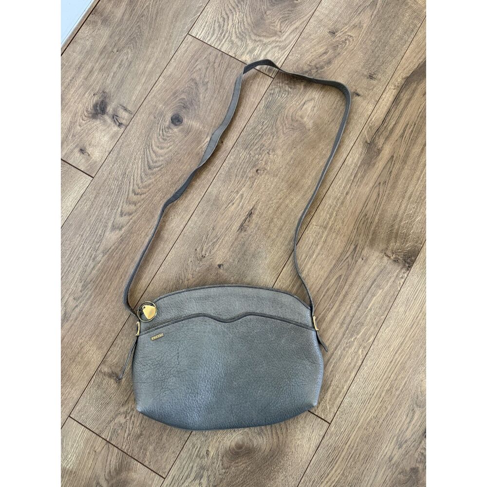 KORET vintage California 60-70s Pebbled Almond Brown Leather Crossbody Bag